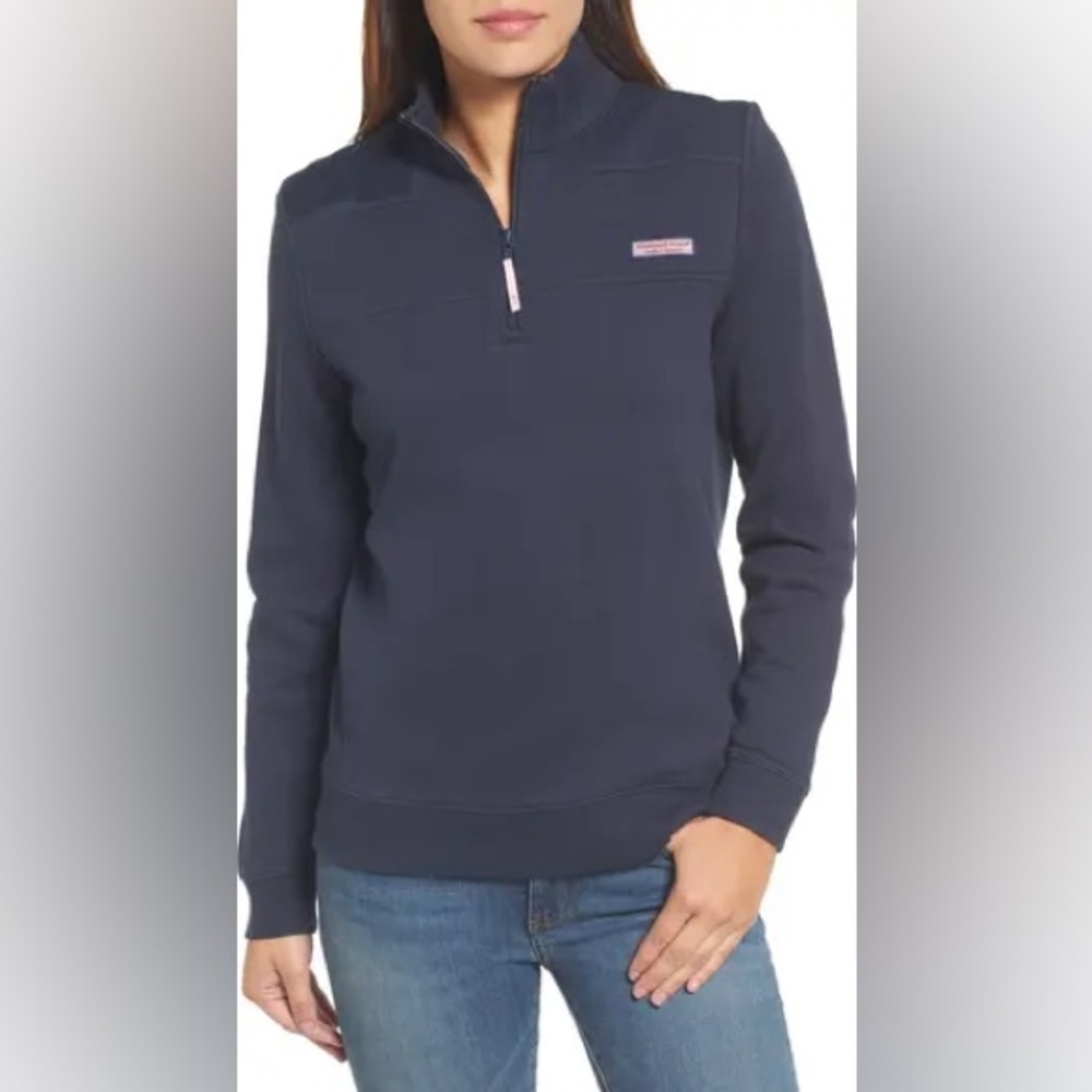 Vineyard Vines Shep Navy Quarter-Zip Fleece